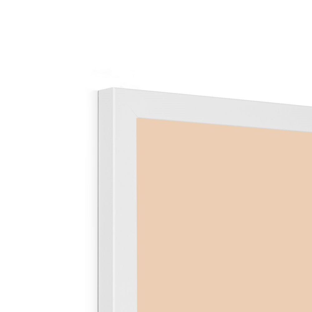 Swan in peach / Framed Print