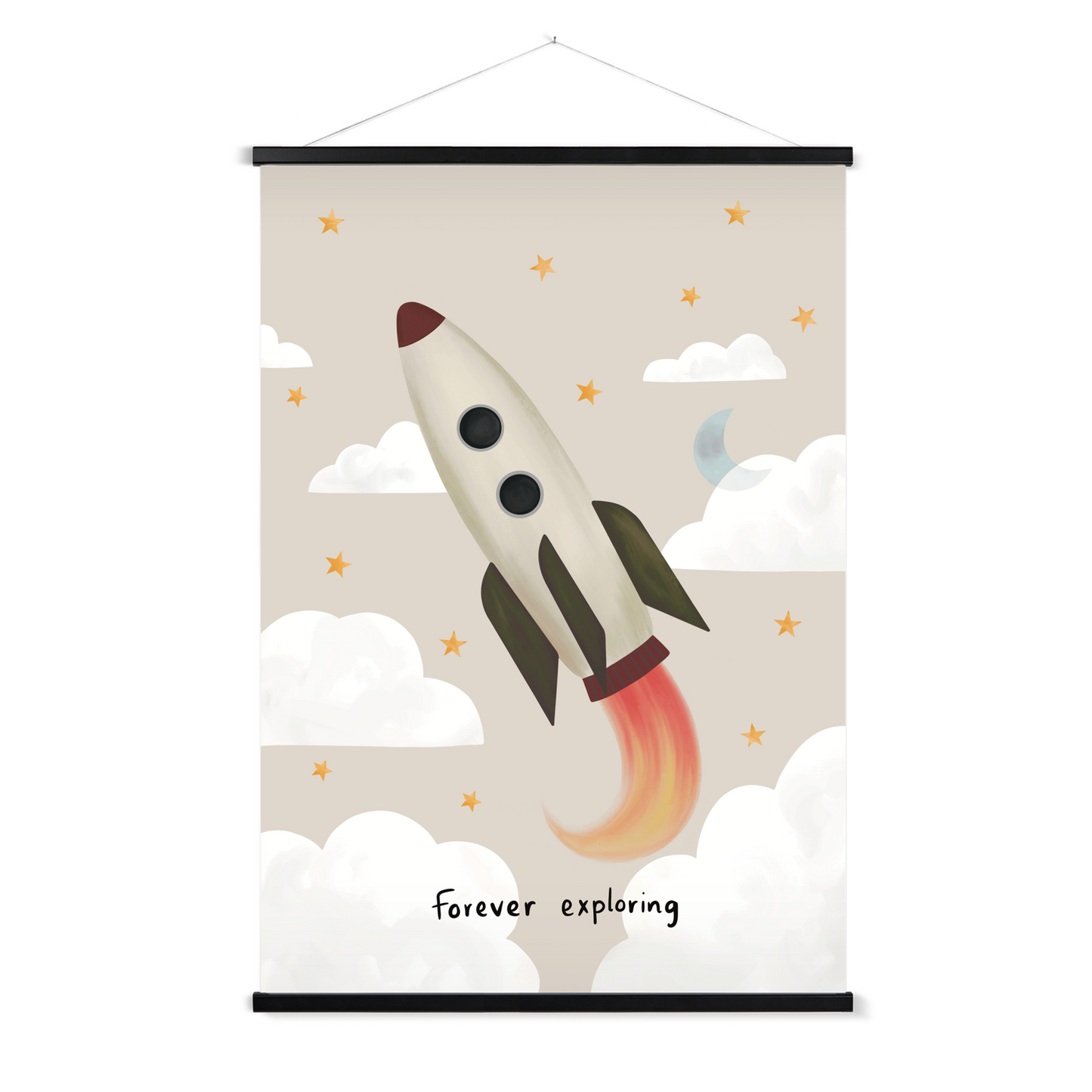 Forever Exploring in stone / Print with Hanger