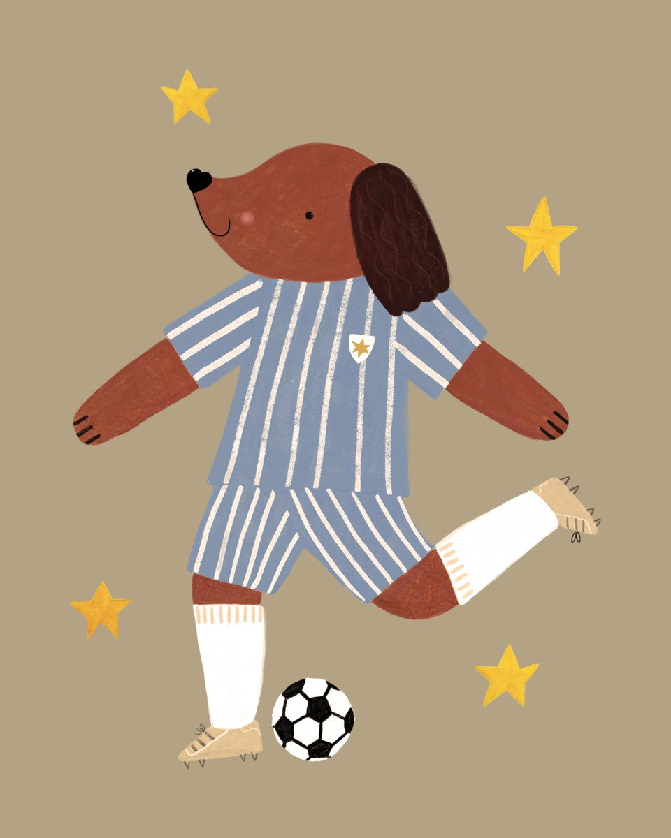 Footie Pup in blue stripe