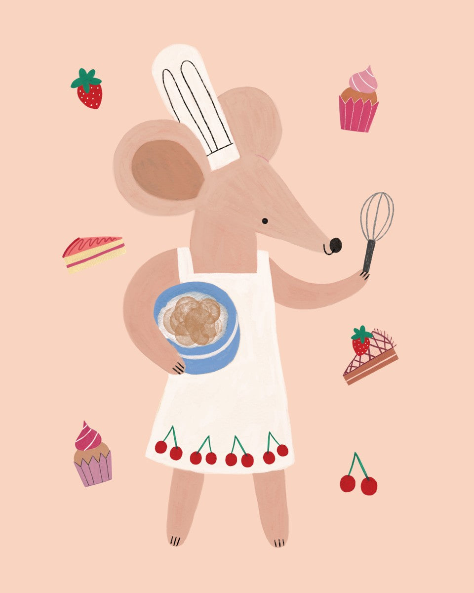 Little Baker Mouse in peach