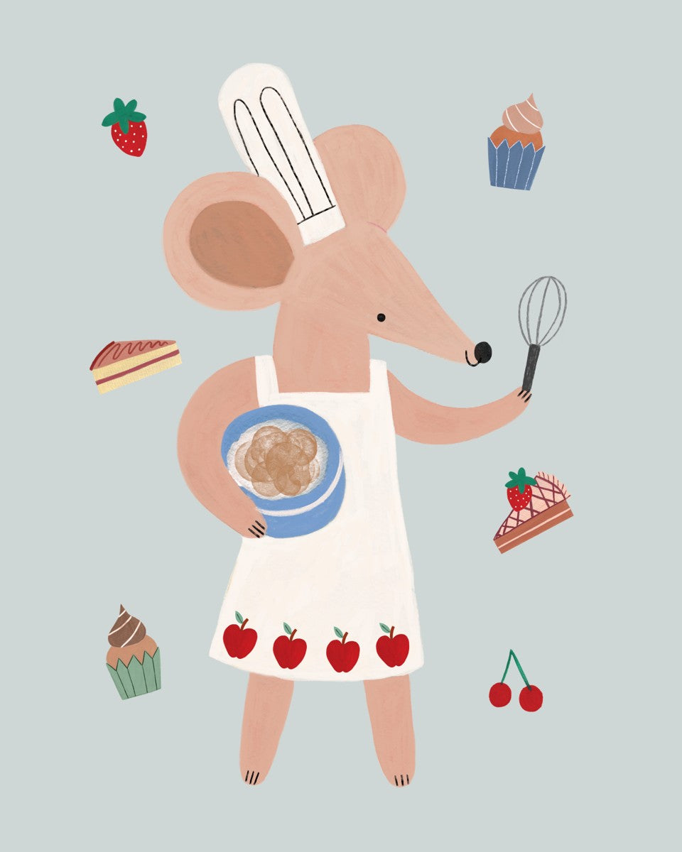 Little Baker Mouse in blue