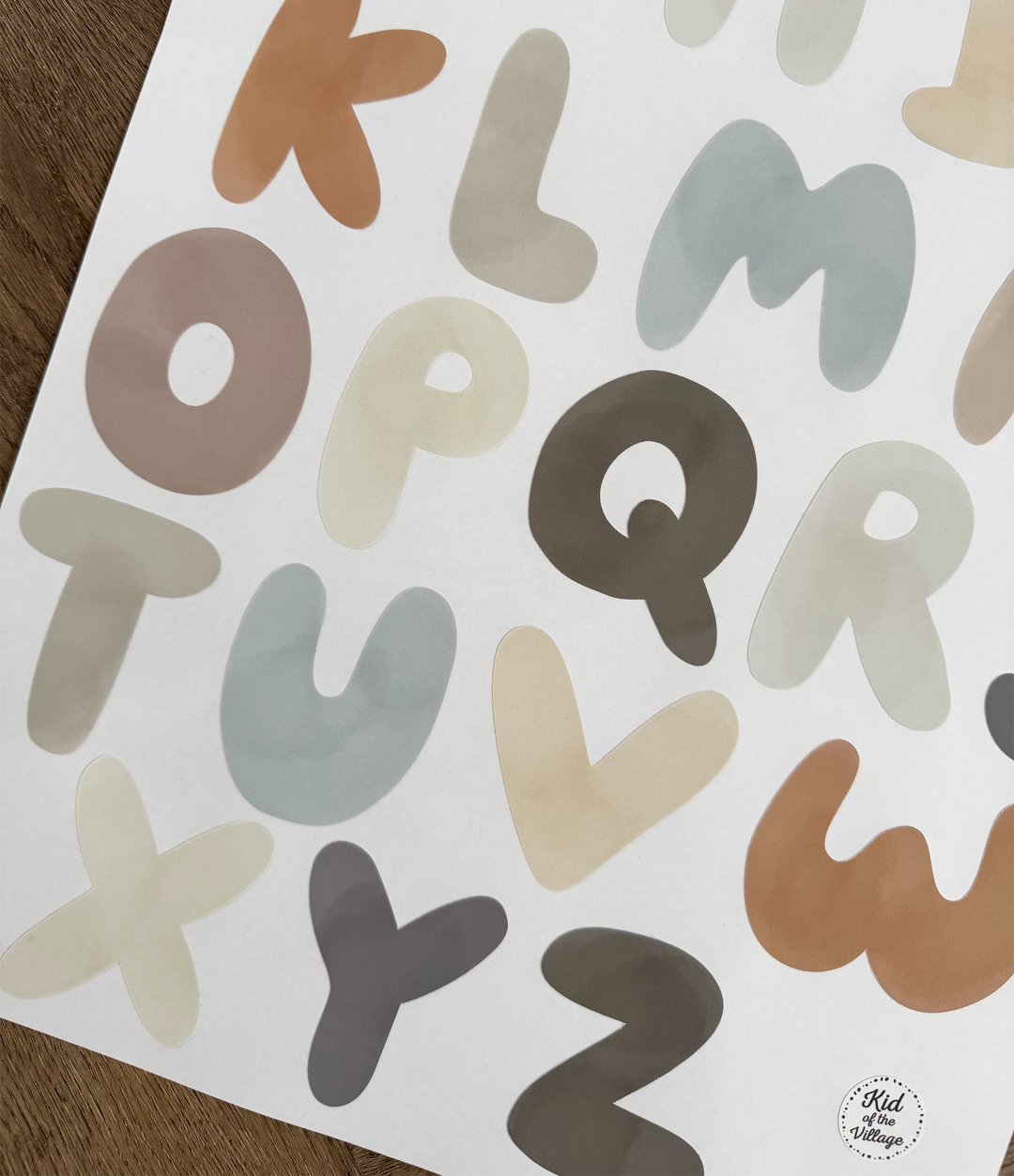 Alphabet in Stone & Sea / Fabric Wall Stickers