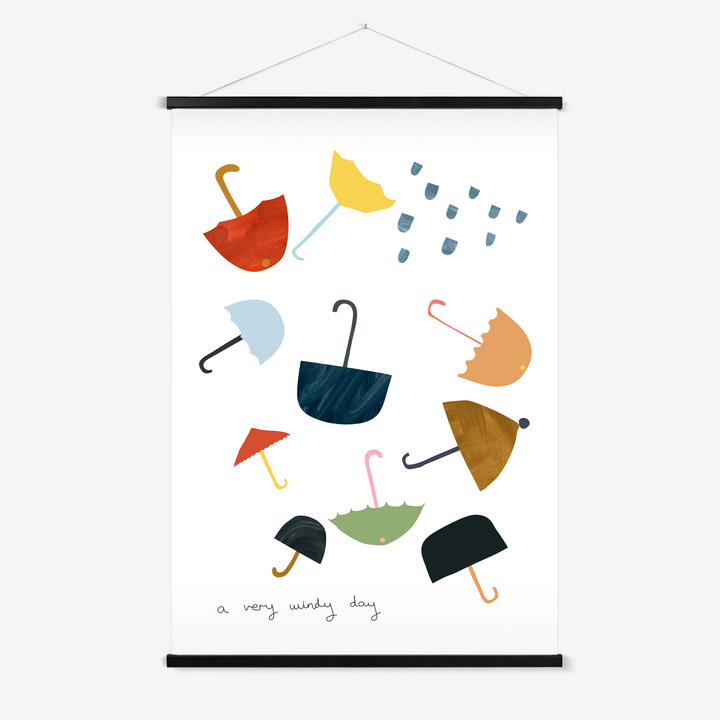 A Very Windy Day / Print with Hanger