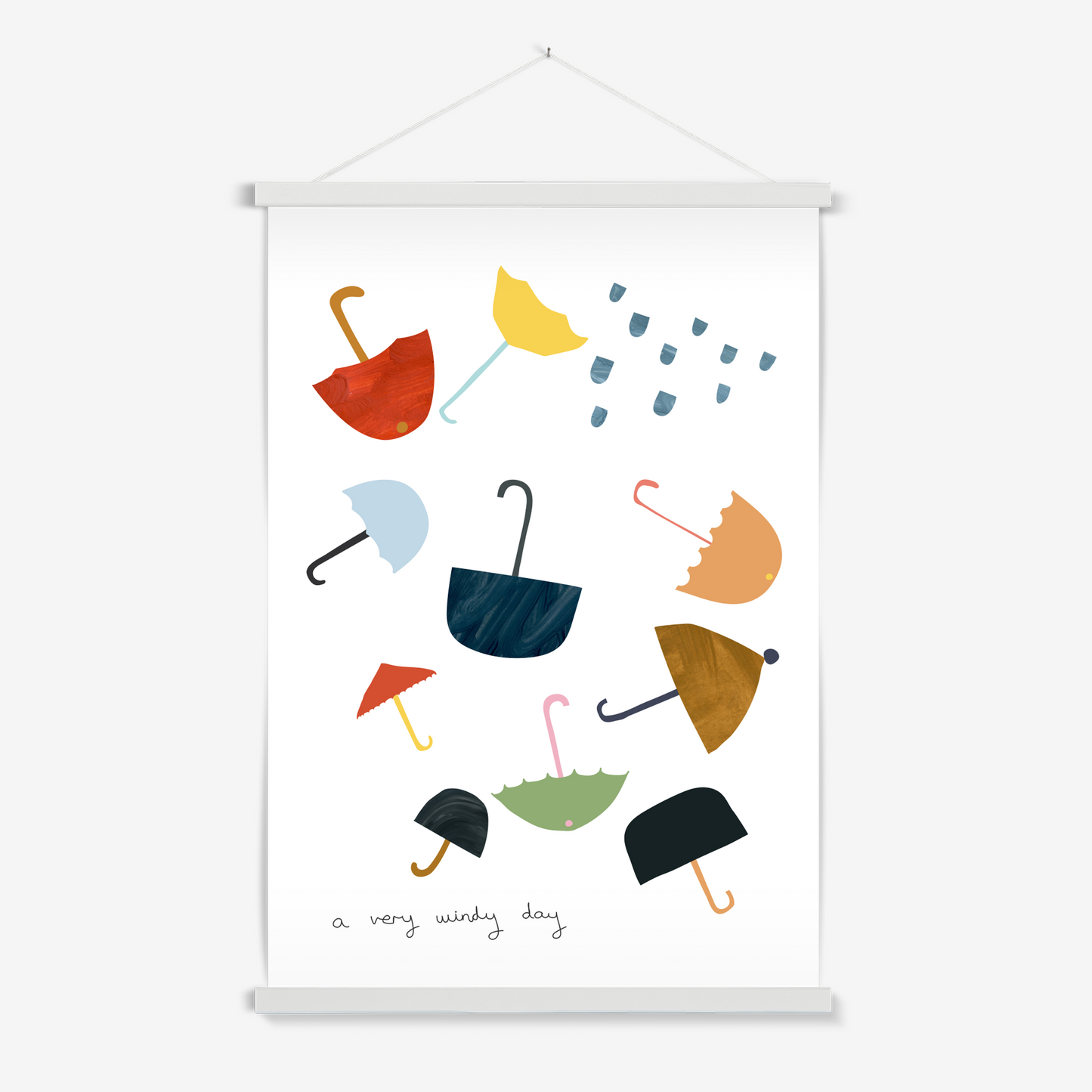 A Very Windy Day / Print with Hanger