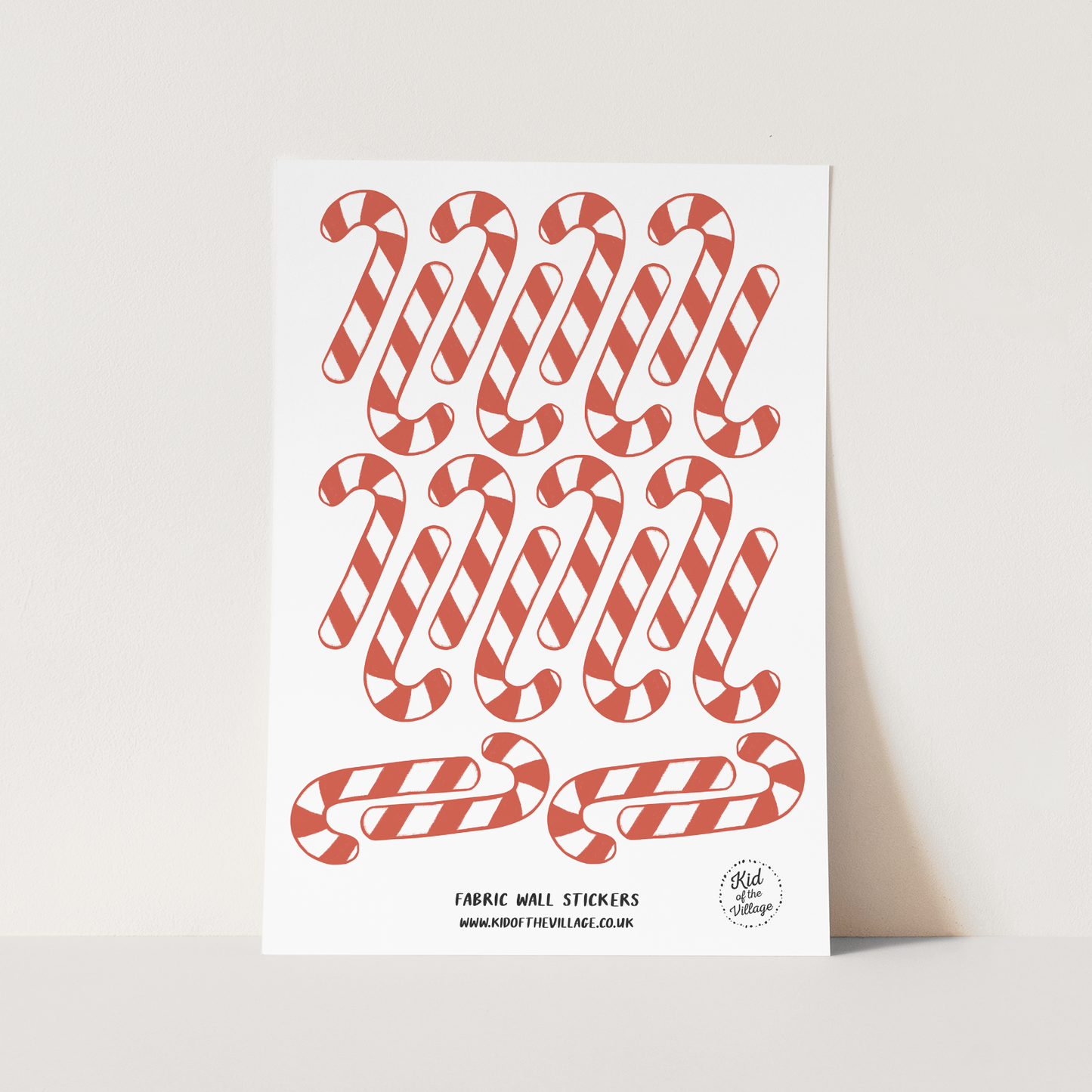 Candy Cane / Fabric Wall Stickers