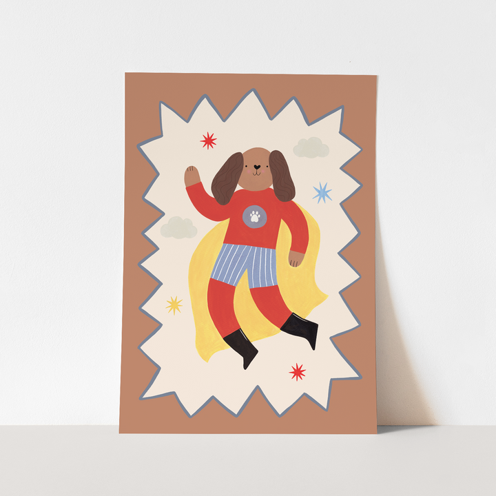 Captain Woof Superhero / Fine Art Print