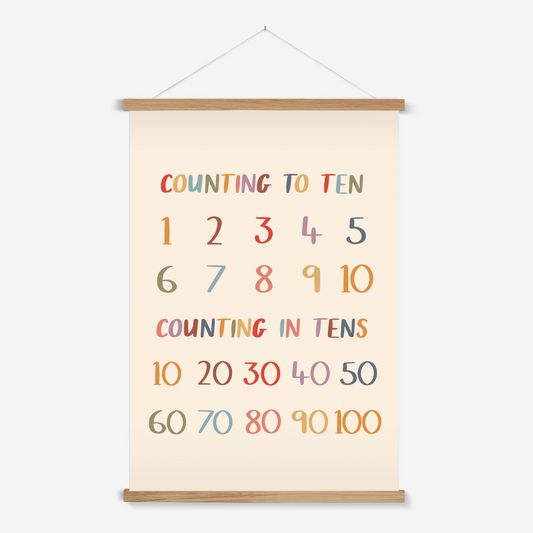 Colourful Counting to Ten / Print with Hanger