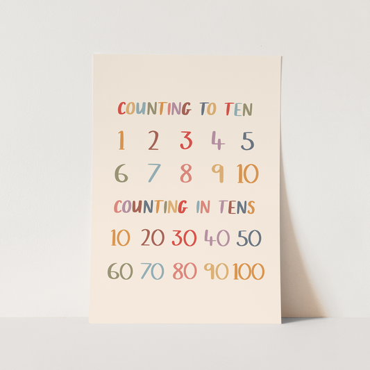 Colourful Counting to Ten / Fine Art Print