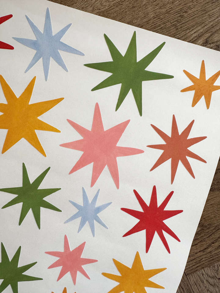 Colourful Stars / Fabric Wall Stickers