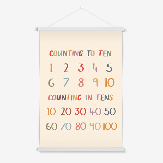 Colourful Counting to Ten / Print with Hanger