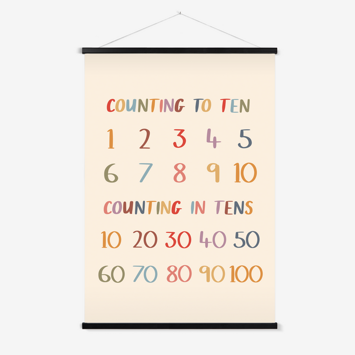 Colourful Counting to Ten / Print with Hanger