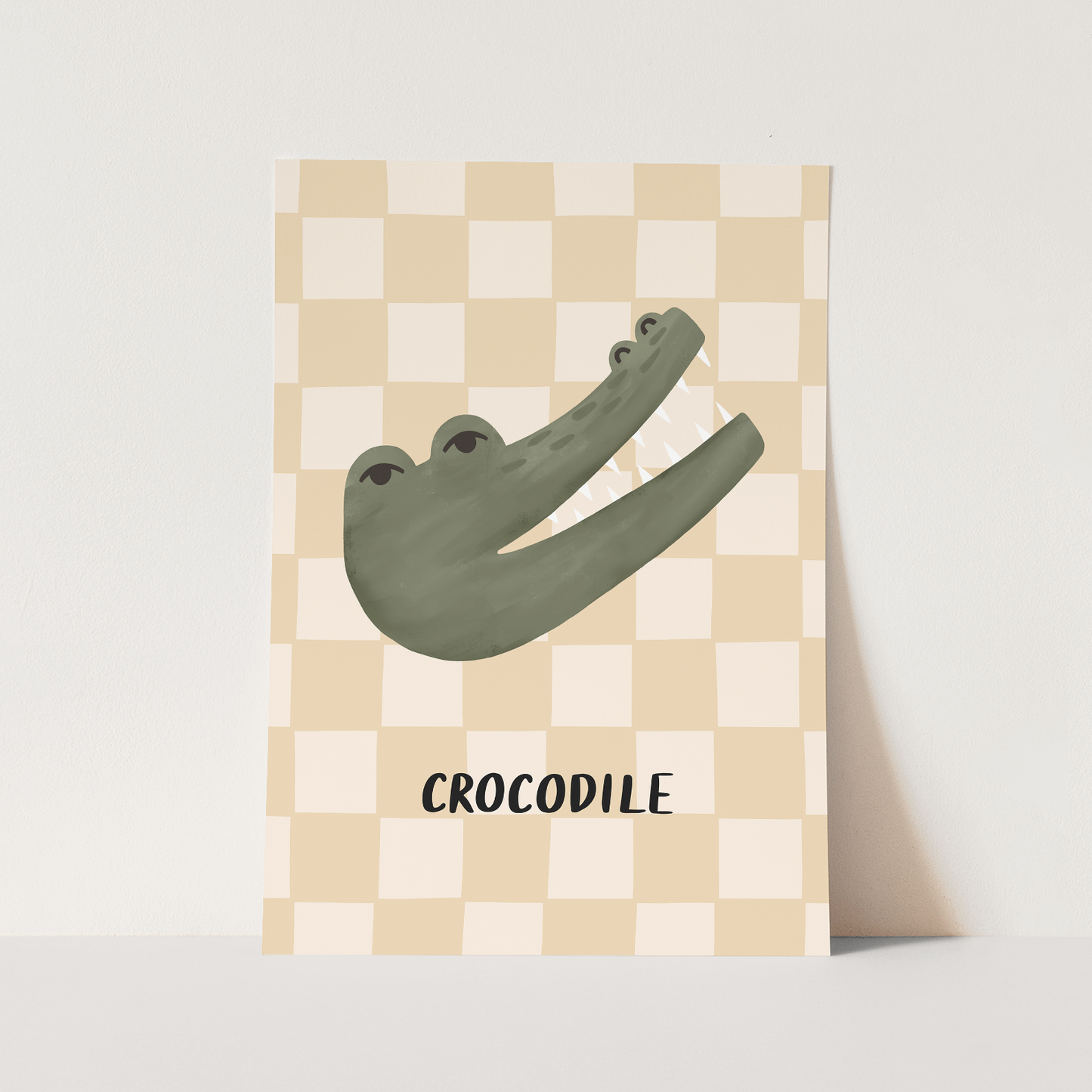 Crocodile check in beige / Fine Art Print