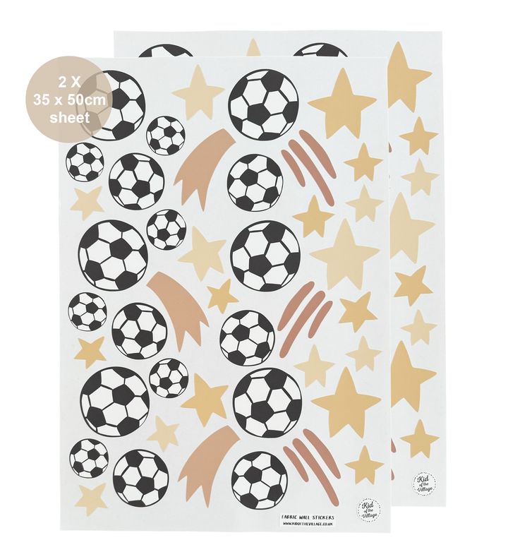 Football and Stars / Fabric Wall Stickers
