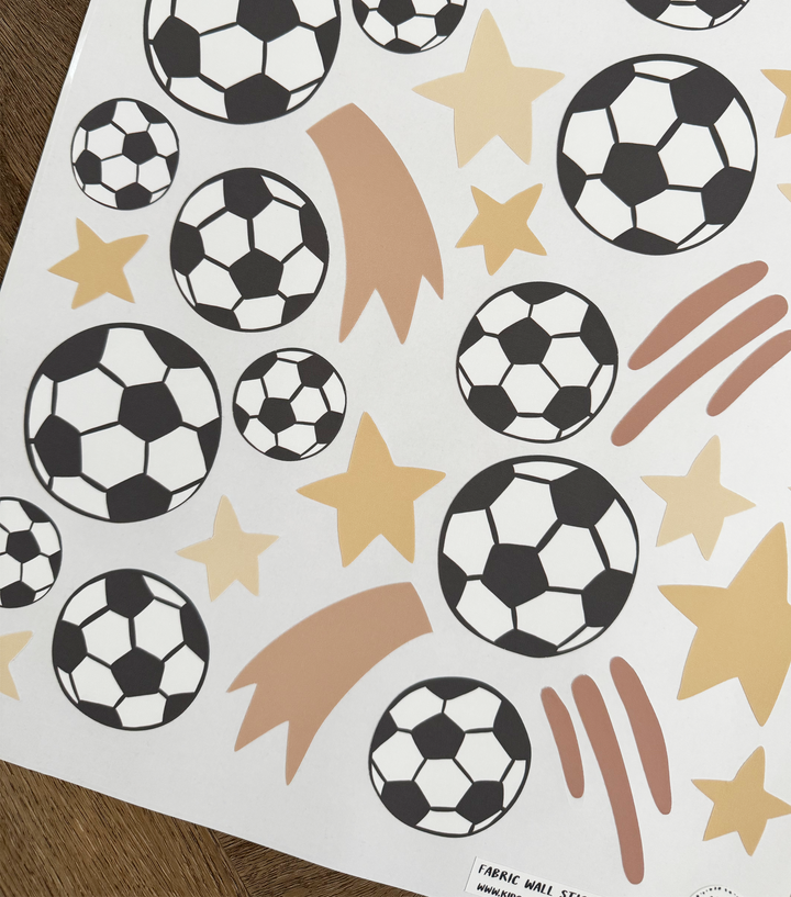 Football and Stars / Fabric Wall Stickers