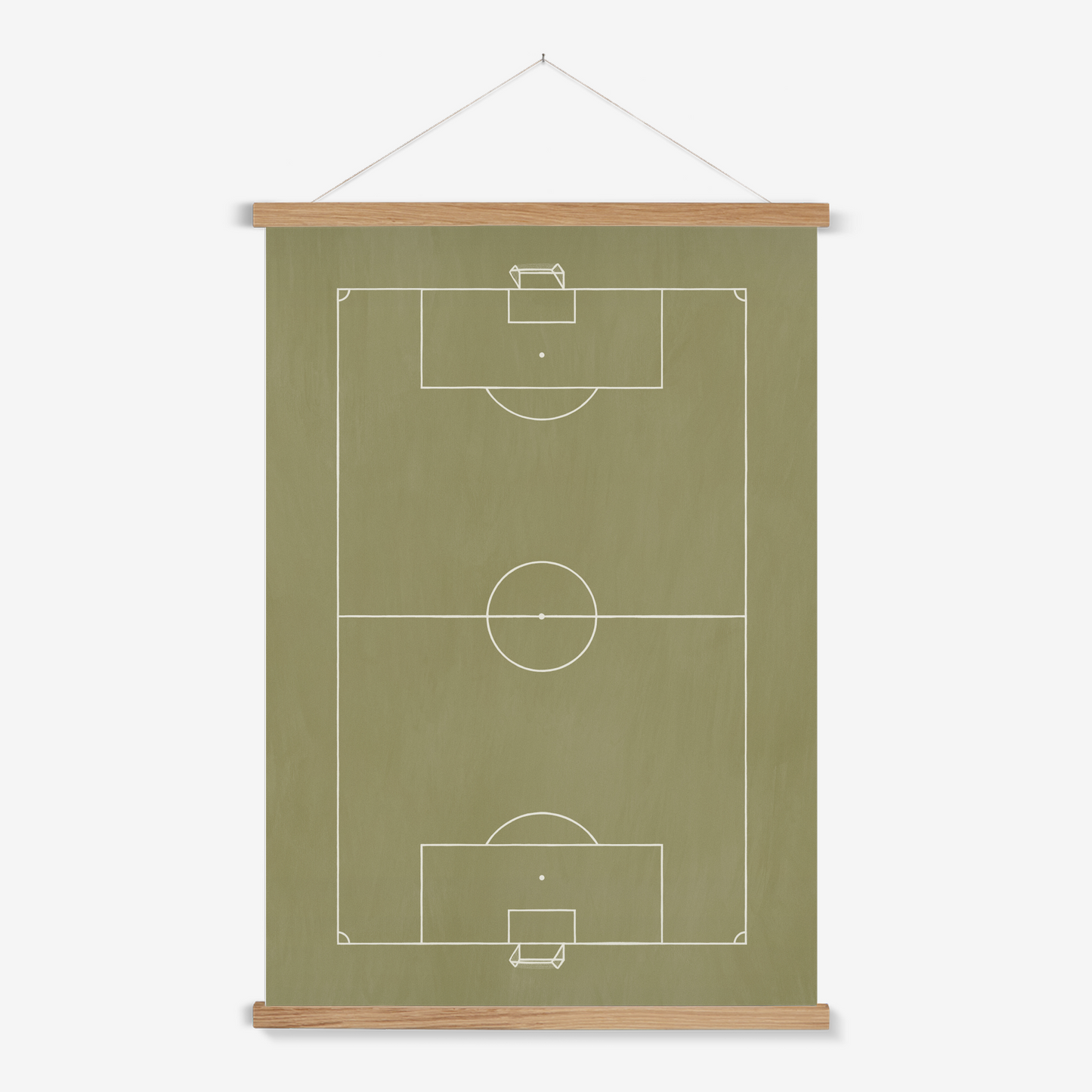 Football pitch in green / Print with Hanger
