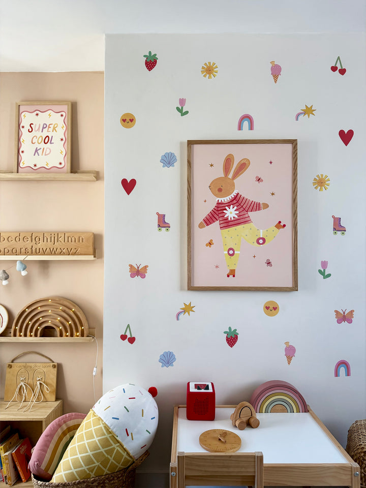 Happy Vibes / Fabric Wall Stickers