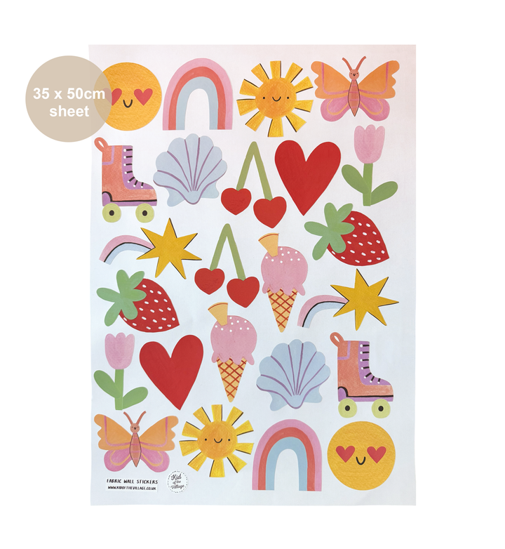 Happy Vibes / Fabric Wall Stickers