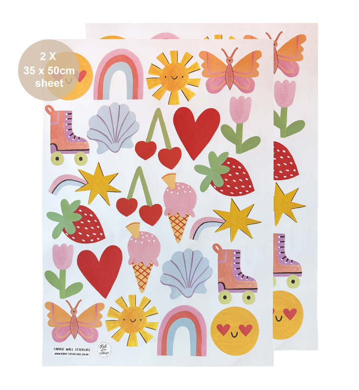 Happy Vibes / Fabric Wall Stickers
