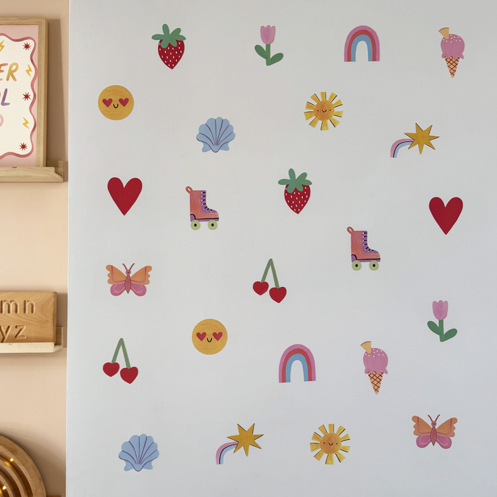 Happy Vibes / Fabric Wall Stickers
