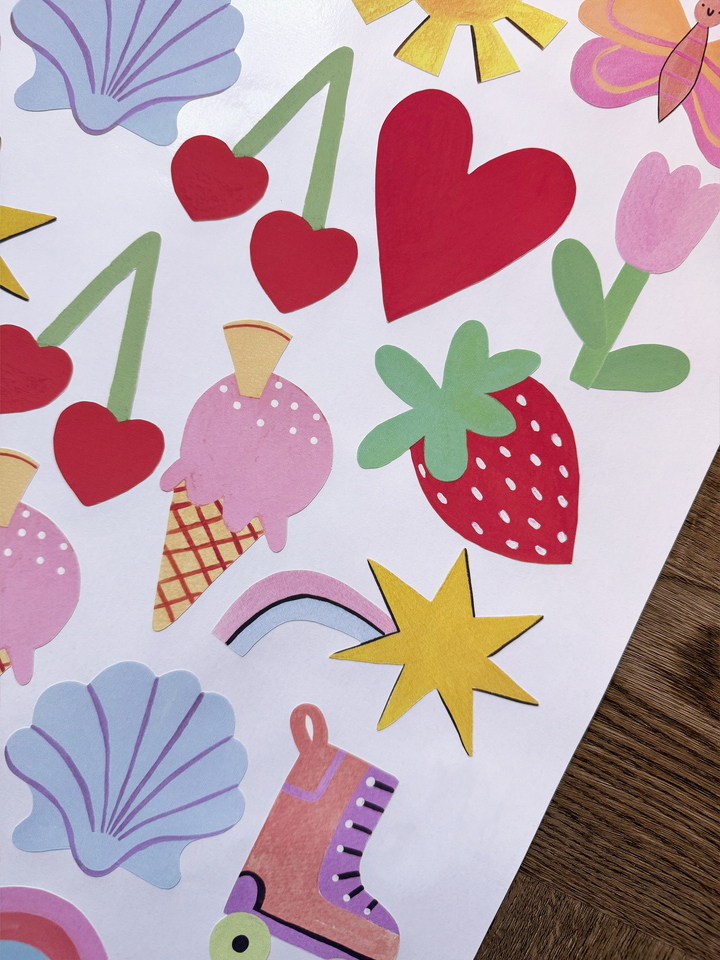 Happy Vibes / Fabric Wall Stickers