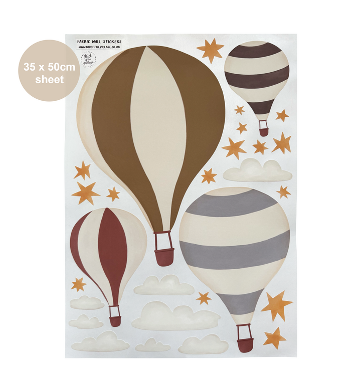 Hot Air Balloons - Forest / Fabric Wall Stickers
