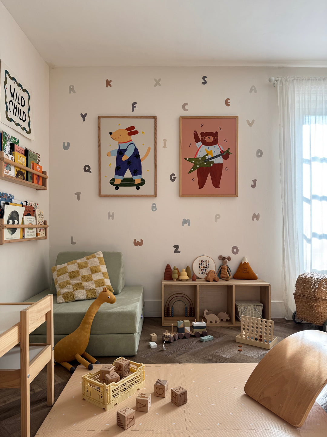 Alphabet in Stone & Sea / Fabric Wall Stickers