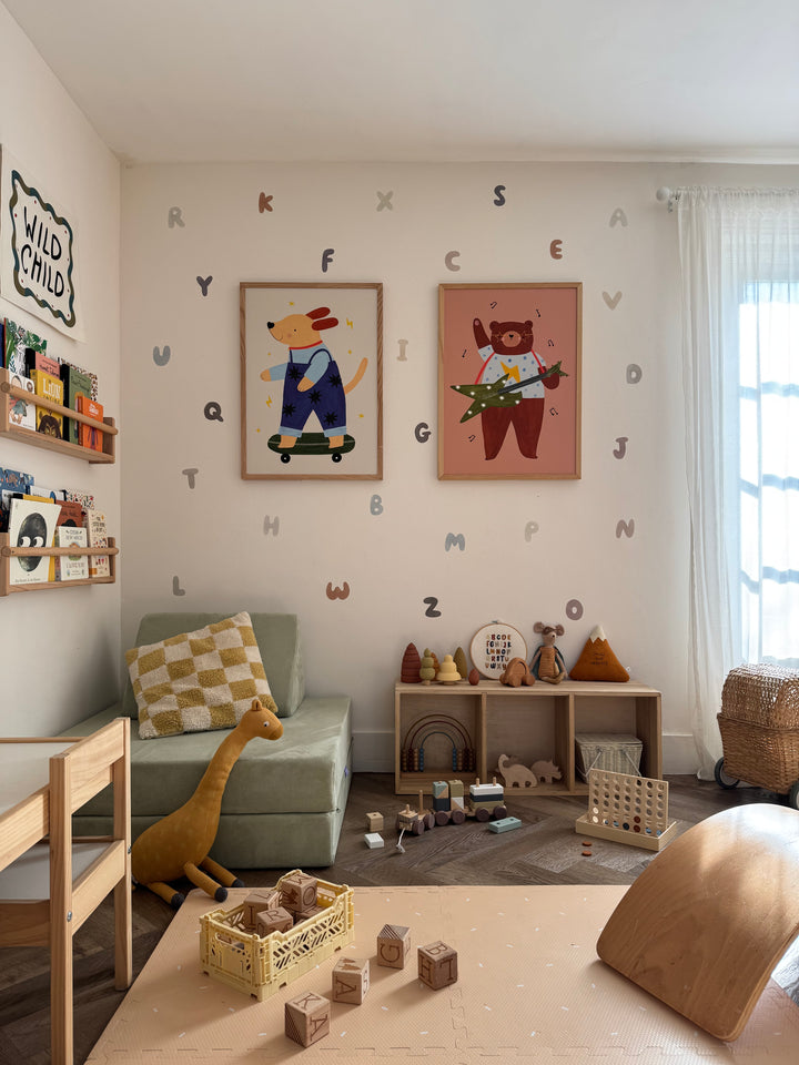 Alphabet in Stone & Sea / Fabric Wall Stickers