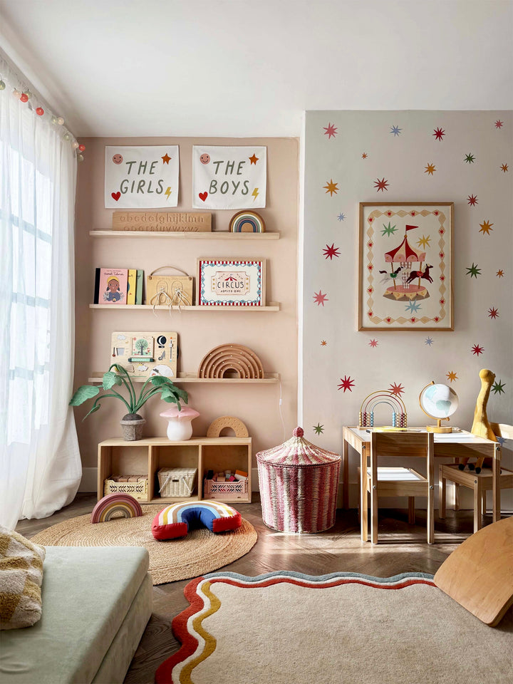 Colourful Stars / Fabric Wall Stickers