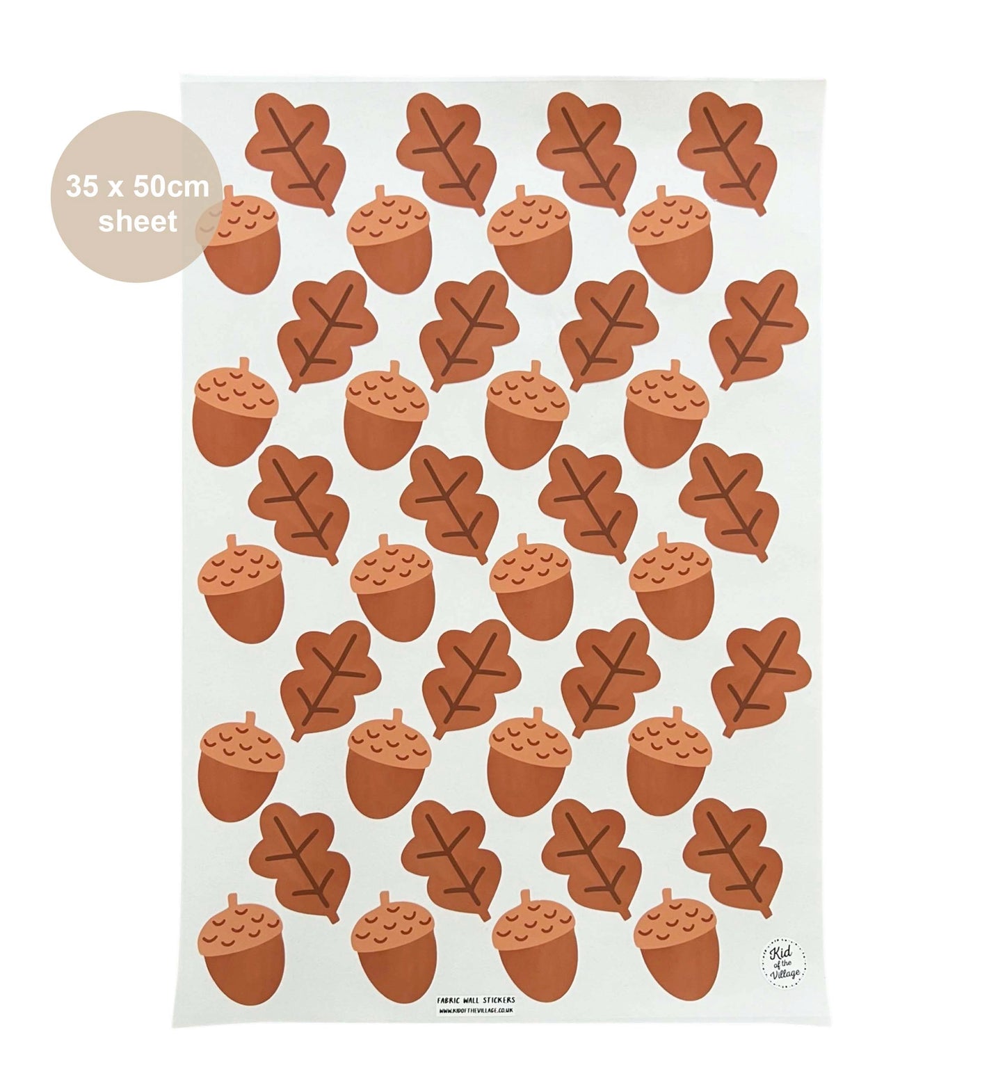 Acorn and leaves / Fabric Wall Stickers