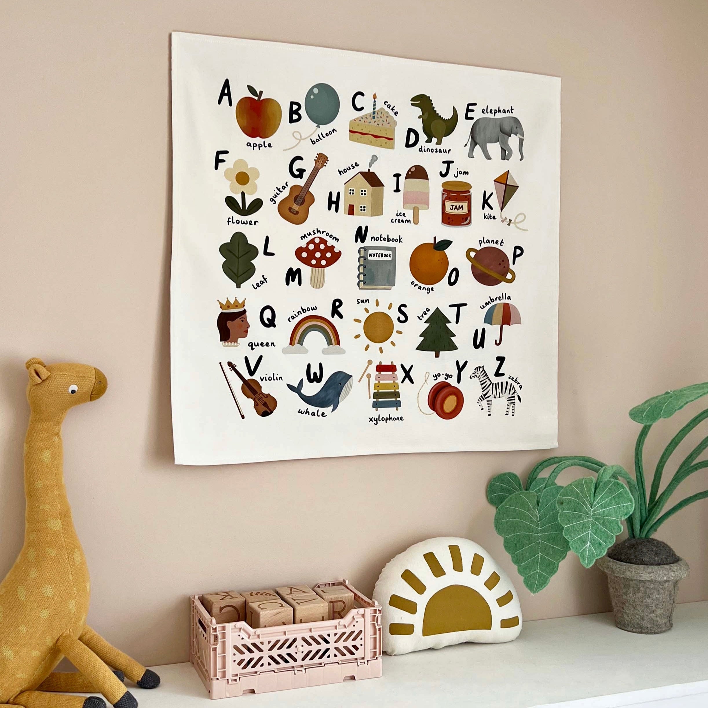 Wall Hanging Using Alphabet Rocks Alphabet Wall Hanging – Kid of the Village