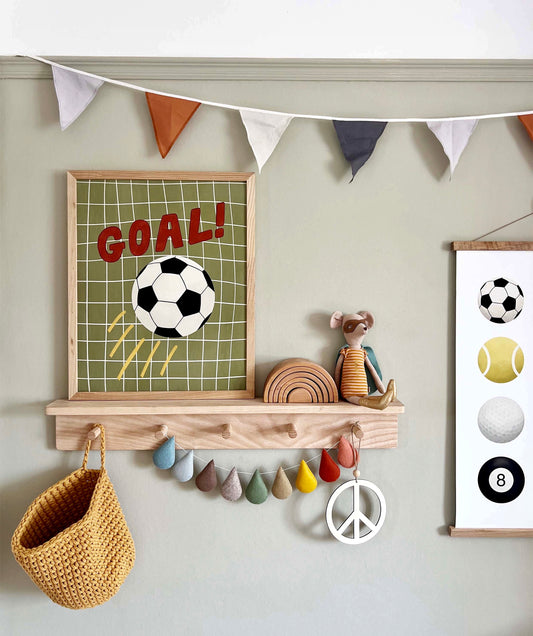 Goal in green / Framed Print