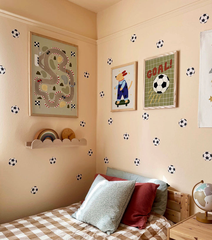Footballs / Fabric Wall Stickers