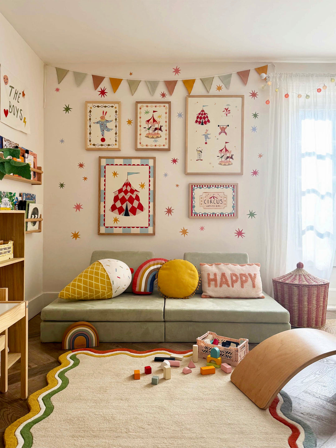 Colourful Stars / Fabric Wall Stickers