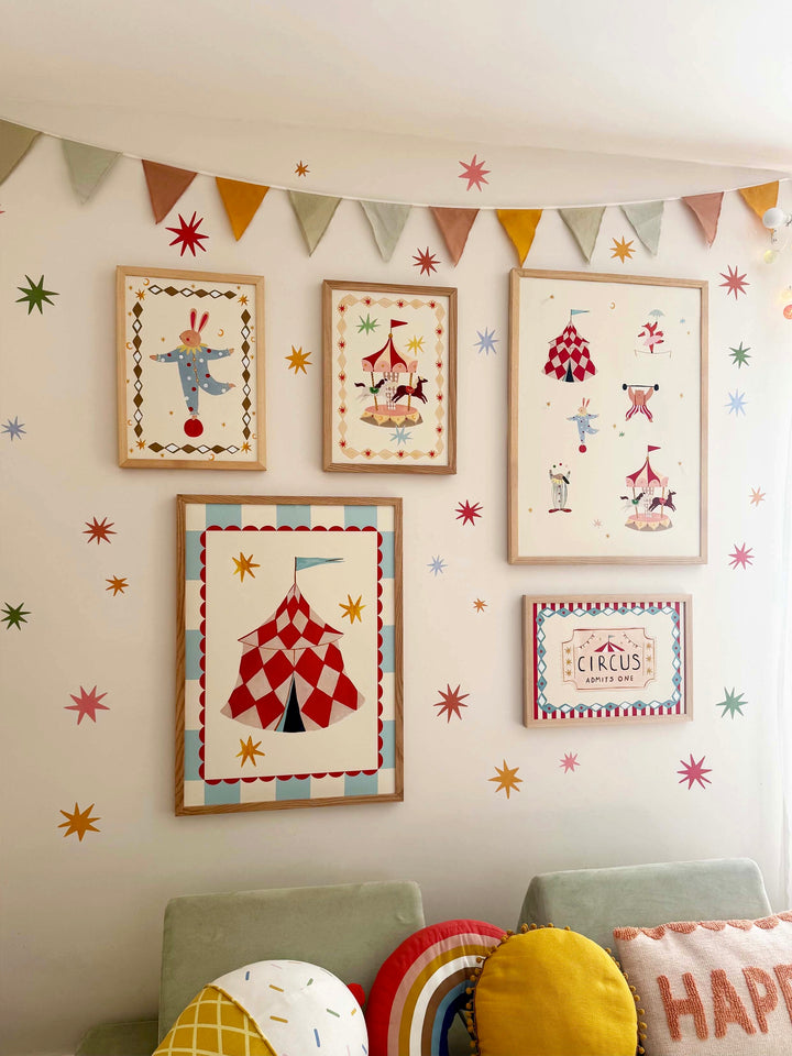 Colourful Stars / Fabric Wall Stickers