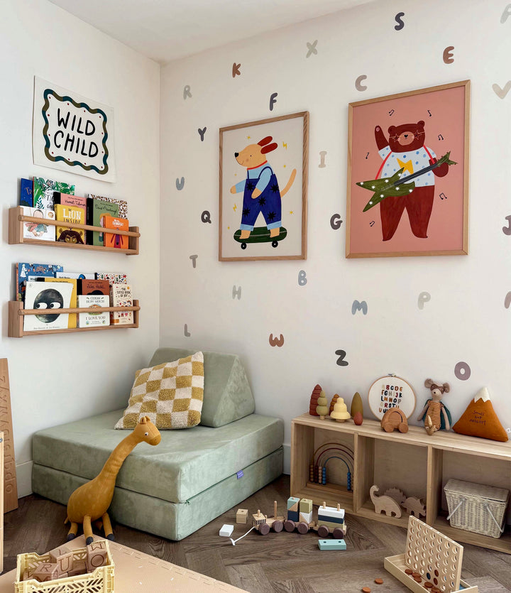 Alphabet in Stone & Sea / Fabric Wall Stickers
