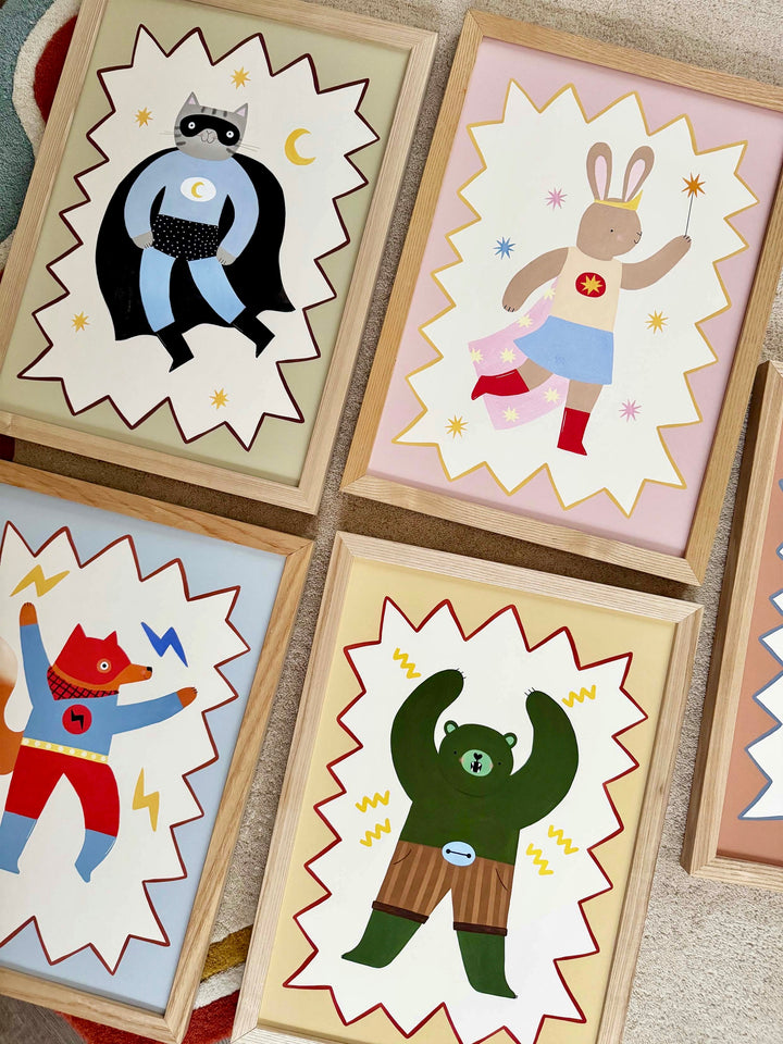 Mighty Cub Superhero / Fine Art Print