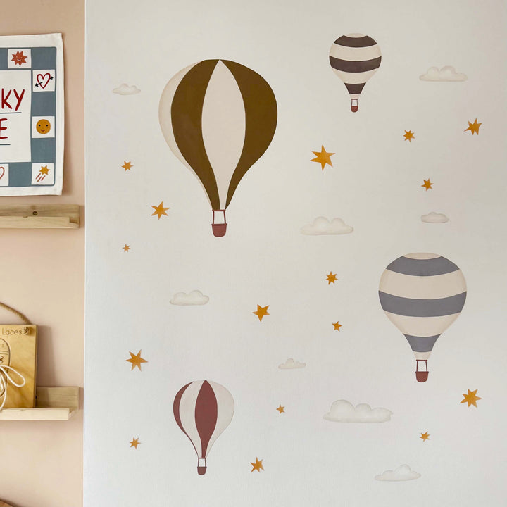 Hot Air Balloons - Forest / Fabric Wall Stickers