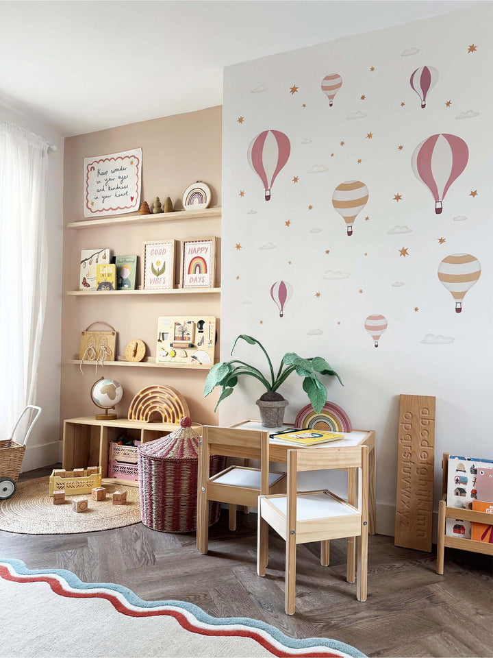 Hot Air Balloons - Candy / Fabric Wall Stickers