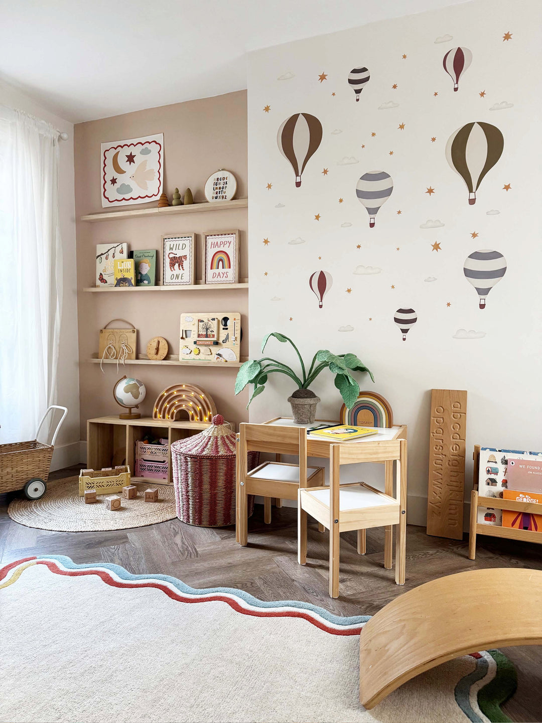 Hot Air Balloons - Forest / Fabric Wall Stickers