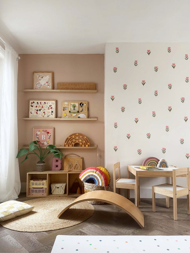 Pink Tulips / Fabric Wall Stickers