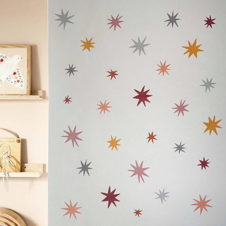 Sunset Blush Stars / Fabric Wall Stickers