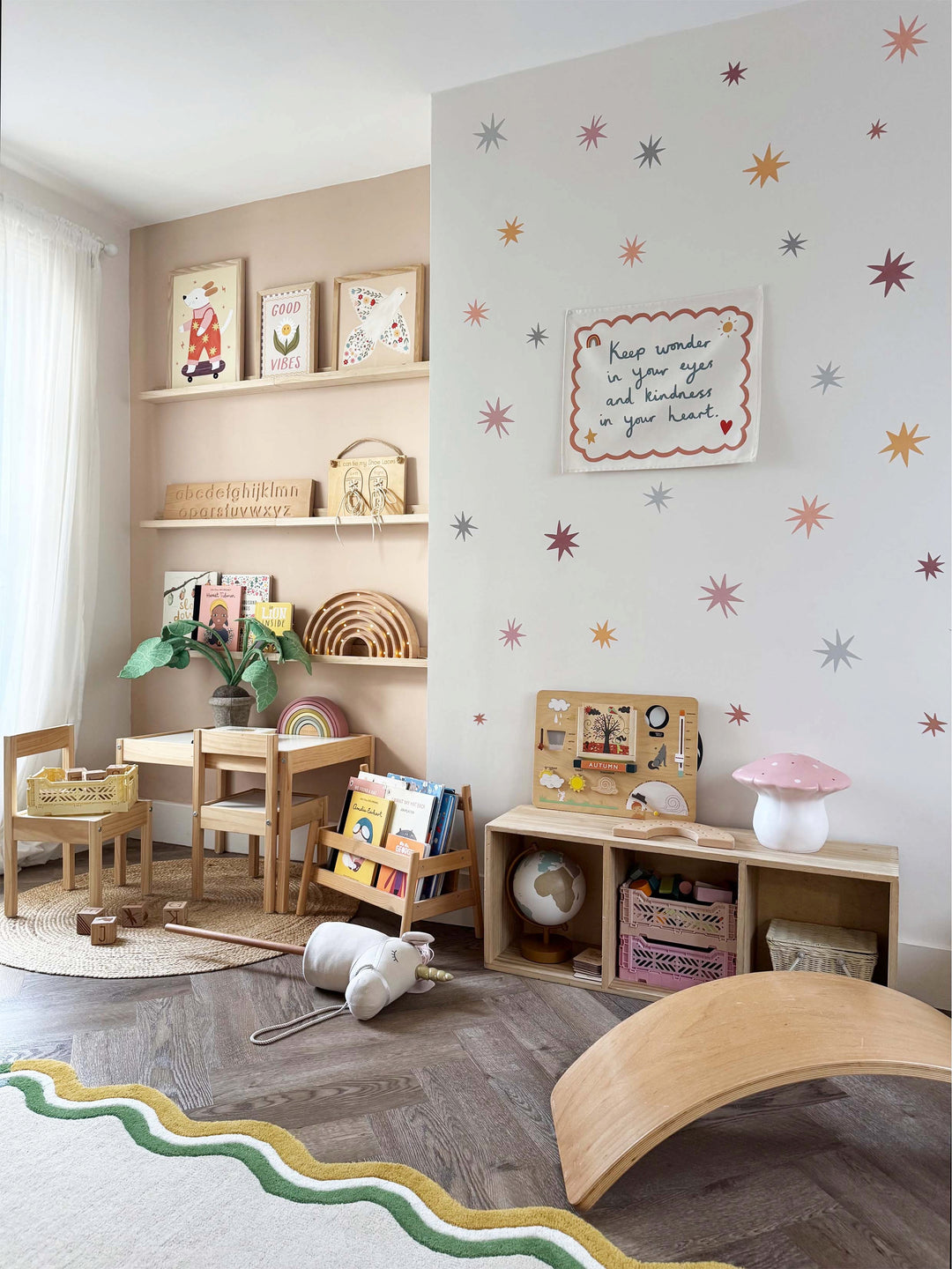 Sunset Blush Stars / Fabric Wall Stickers