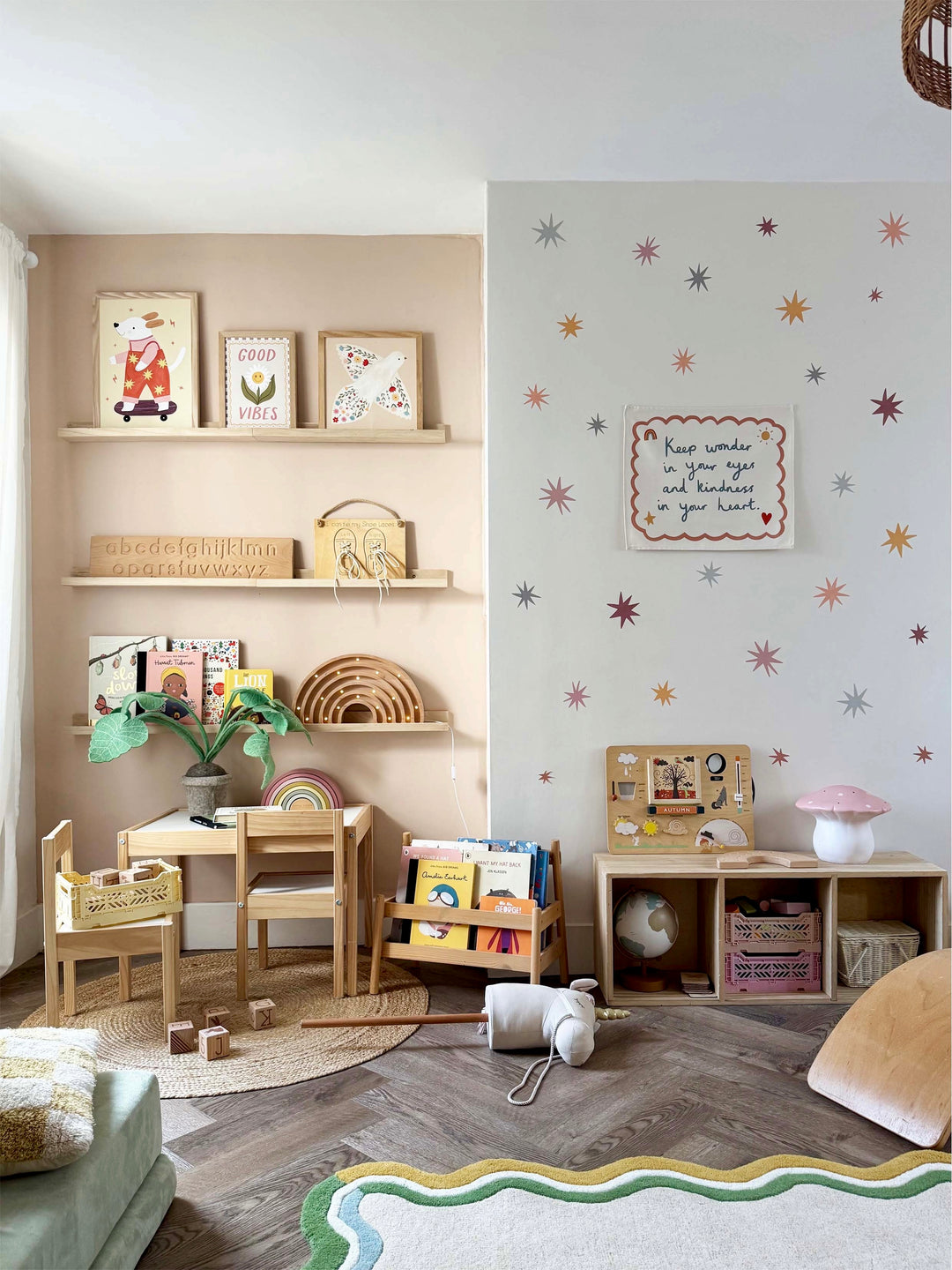 Sunset Blush Stars / Fabric Wall Stickers