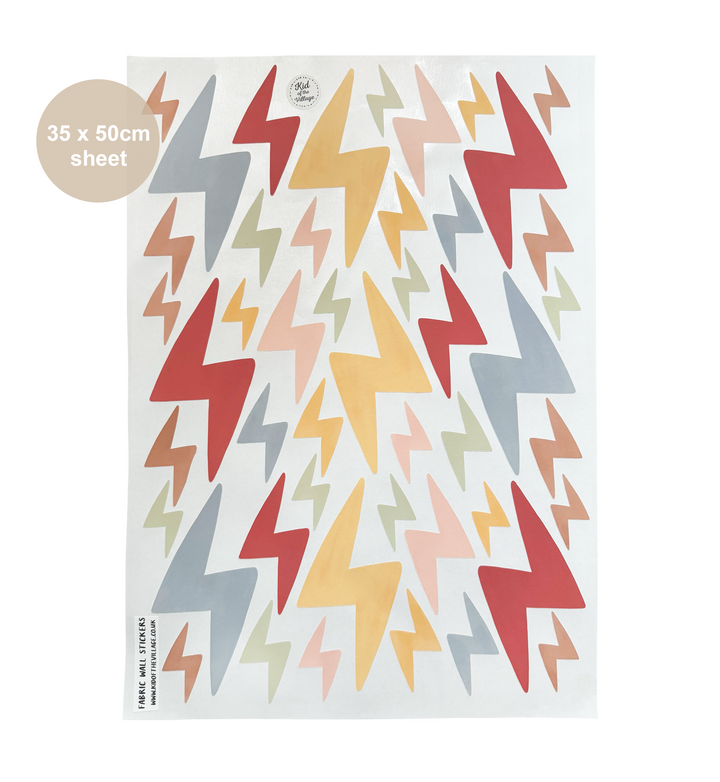 Lightning Bolt / Fabric Wall Stickers