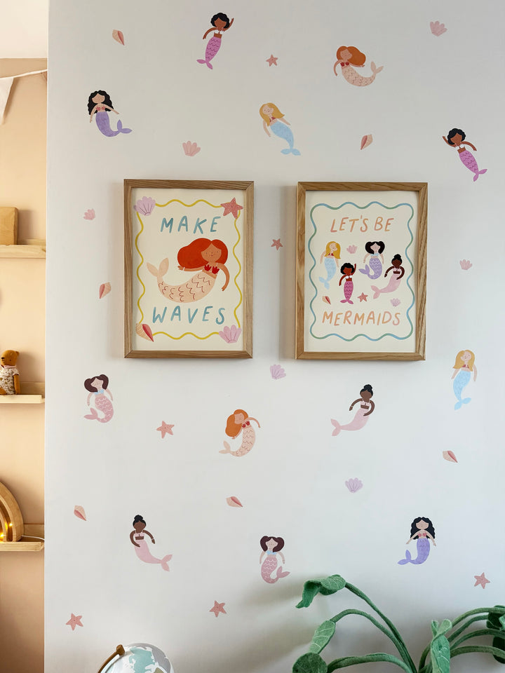 Mermaids / Fabric Wall Stickers