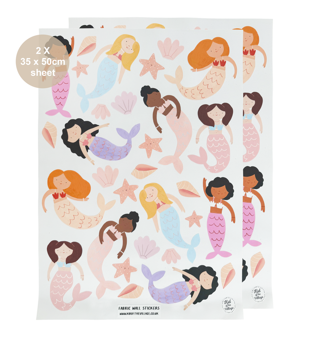 Mermaids / Fabric Wall Stickers