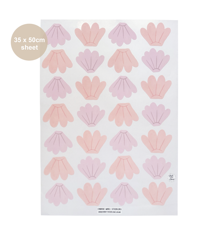 Pink & Lilac Shells / Fabric Wall Stickers