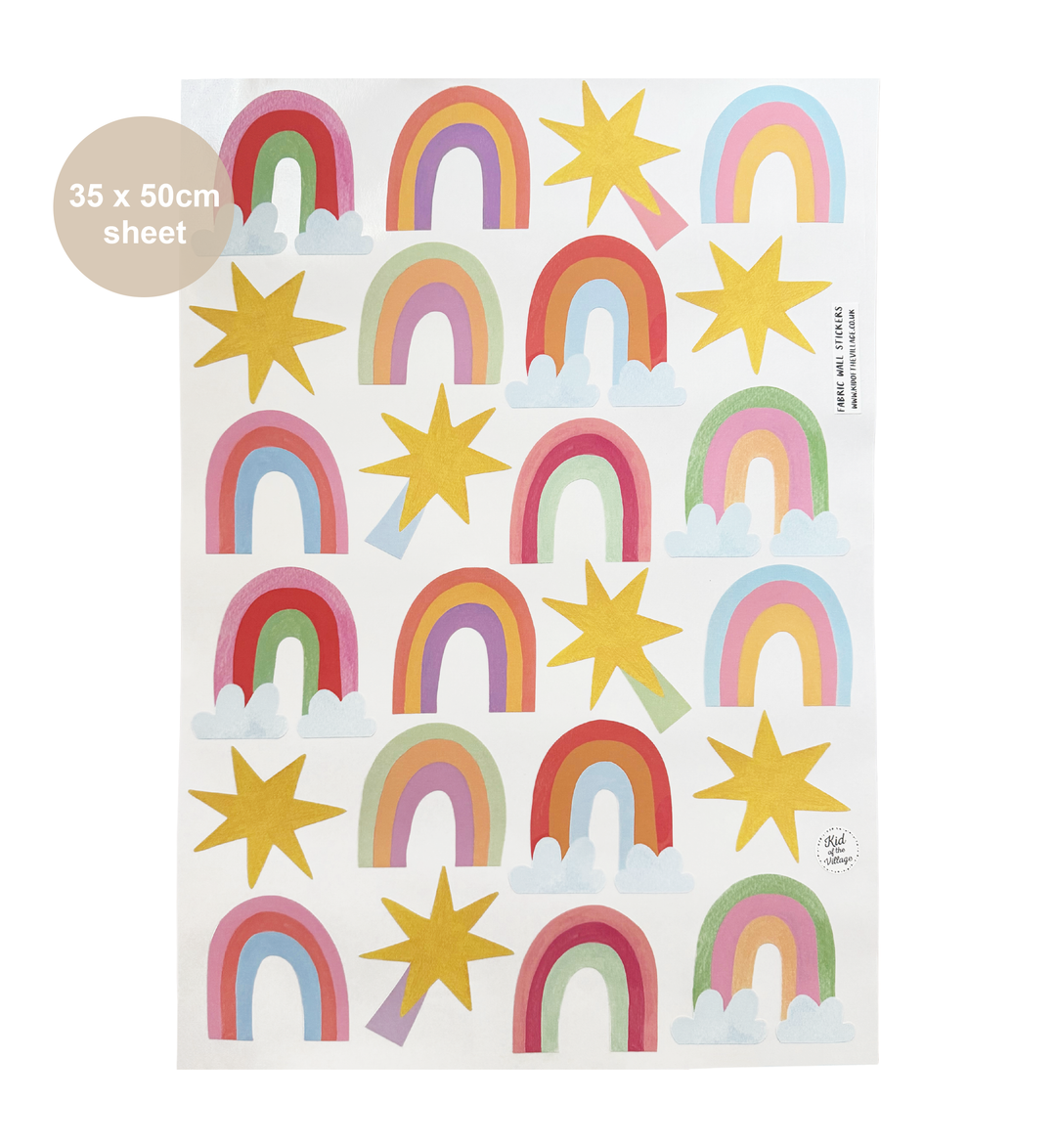 Rainbows and Stars / Fabric Wall Stickers