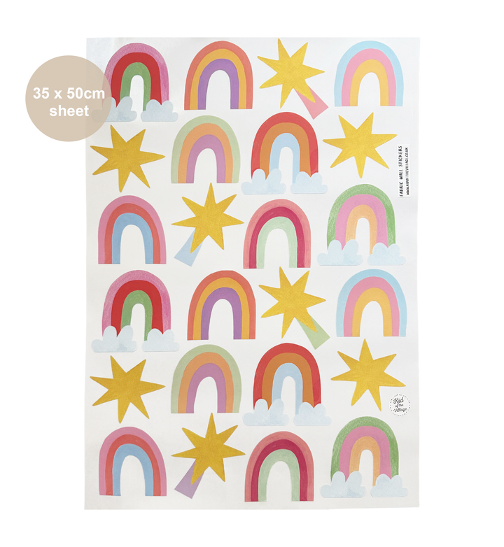 Rainbows and Stars / Fabric Wall Stickers