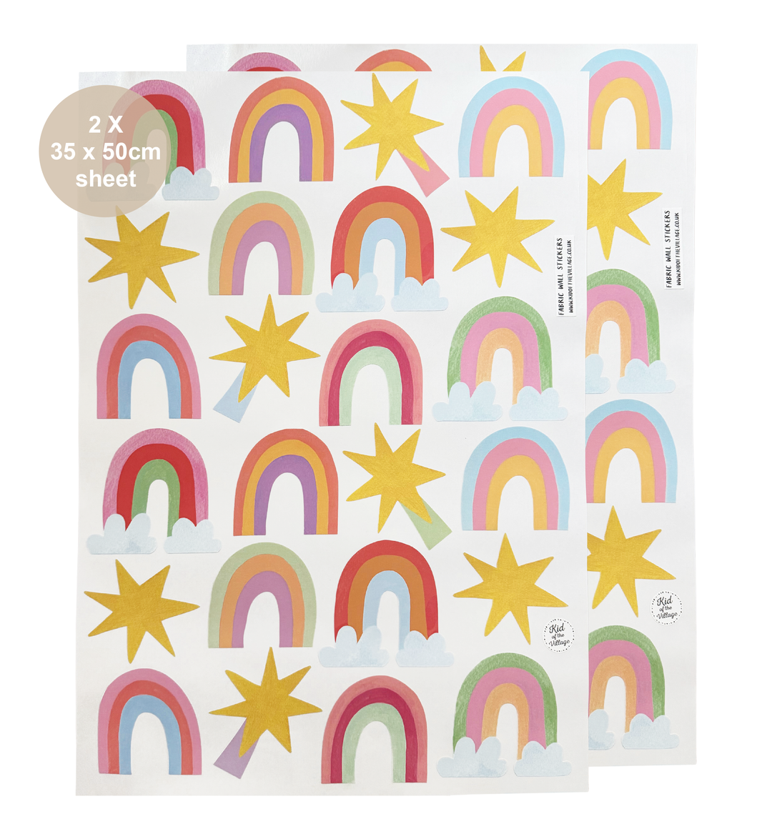 Rainbows and Stars / Fabric Wall Stickers